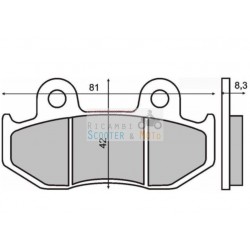 Coppia Pastiglie Freno Posteriore Suzuki Burgman 250 400 1998-2009