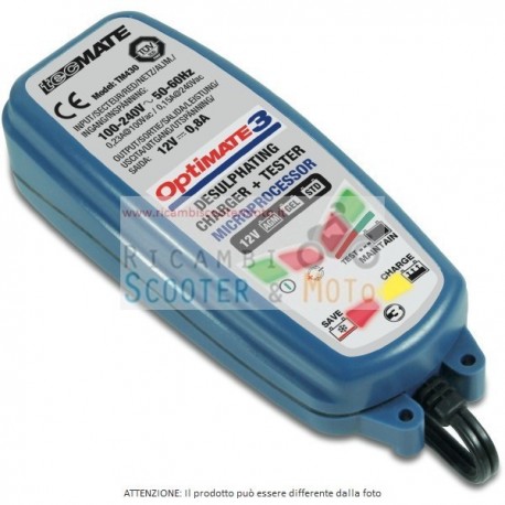 Chargeur de batterie TecMate 12 Tm 430 Volt Tester Optimate 3